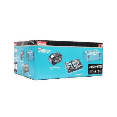 ชุดแบตเตอรี่+แท่นชาร์จ MAKITA 40V BL4050Fx2 + DC40RA + BOX
