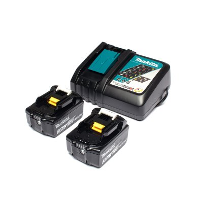 ชุดแบตเตอรี่และแท่นชาร์จ MAKITA 18V รุ่น MKP1RF182 (BL1830B x2 + DC18RC + กล่อง MAKPAC)