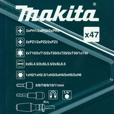 ชุดไขควงมือ+ลูกบล๊อก MAKITA รุ่น B-36170 47 PCS