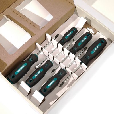 ชุดไขควงแฉก (PH/PZ) + แบน (SL) MAKITA รุ่น MPE-13524 6 PCS