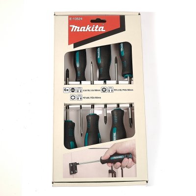 ชุดไขควงแฉก (PH/PZ) + แบน (SL) MAKITA รุ่น MPE-13524 6 PCS