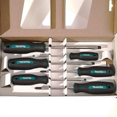 ชุดไขควงแฉก (PH) + แบน (SL) MAKITA รุ่น MPE-13518 6 PCS