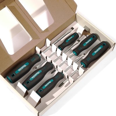 ชุดไขควงแฉก (PH) + แบน (SL) MAKITA รุ่น MPE-13518 6 PCS