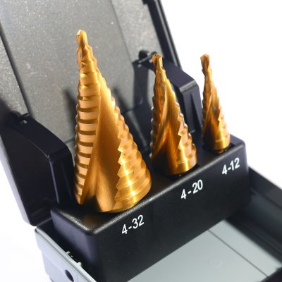 ดอก STEP DRILL 3 ดอก/ชุด ร่องตรง เคลือบไทเทเนียม(TI-N) MAKITA รุ่น MPD-41872