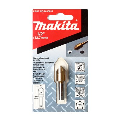ดอกคว้านหัวเรียบ ก้านตรง เคลือบ TIN 82 องศา MAKITA รุ่น MPB-30031 (1/2"/3/4"/5/8")