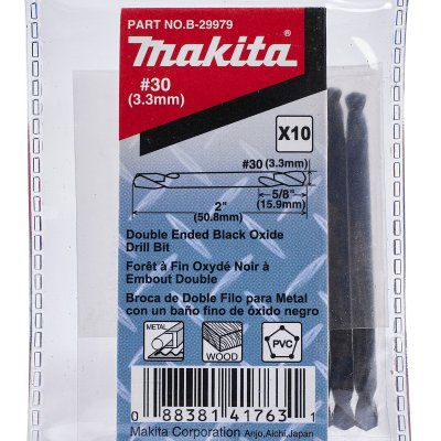 ดอกสว่าน 2 หัว HSS #30 (สำหรับรีเว็ท NO.4) MAKITA รุ่น MPB-29979 (10PCS/1PAC)
