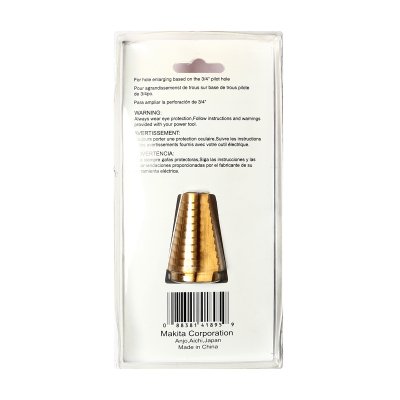 ดอกสว่านขั้นบันได 13/16"-1-3/8" ร่องตรง TI-N MAKITA รุ่น MPB-31077