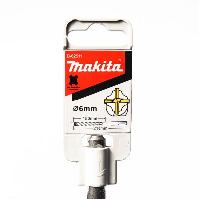 ดอกเจาะปูน MAKITA SDS-PLUS ขนาด 6X210 มม. รุ่น B-62511