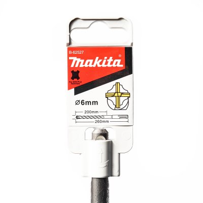ดอกเจาะปูน MAKITA SDS-PLUS ขนาด 6X260 มม. รุ่น B-62527