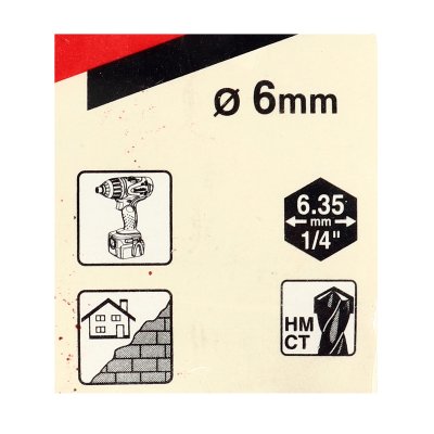 ดอกเจาะปูนก้านหกเหลี่ยม 6X100มม. MAKITA รุ่น D-31491