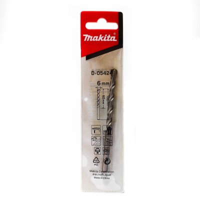 ดอกเจาะปูนตรง MAKITA 6 มม. X 100/150 มม. รุ่น MP003460E