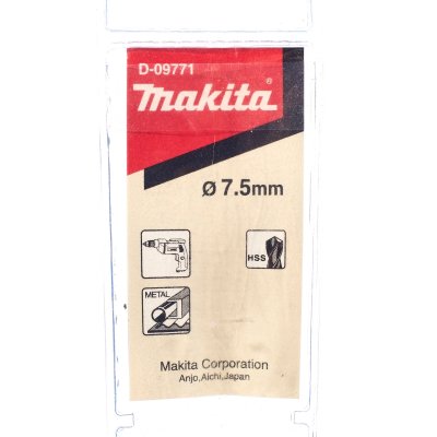 ดอกเจาะเหล็ก HSS-G MAKITA รุ่น D-09771 ขนาด 7.5MM (1 ดอก)