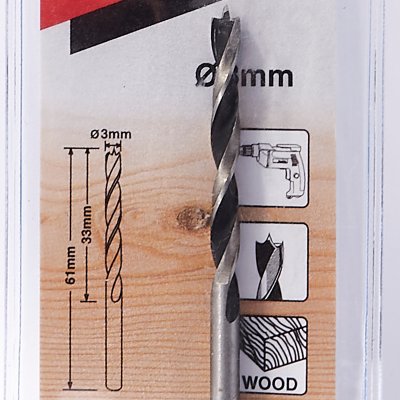 ดอกเจาะไม้ก้านกลม MAKITA รุ่น D-07026 (3X61 มม.)