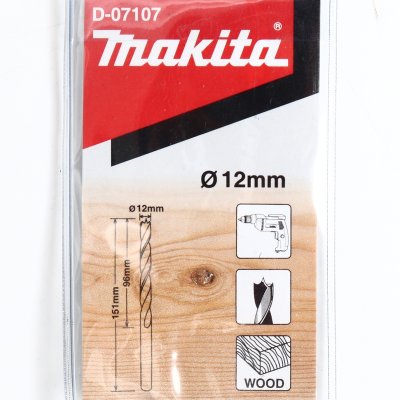 ดอกเจาะไม้ก้านกลม MAKITA รุ่น D-07107 (12X151 มม.)
