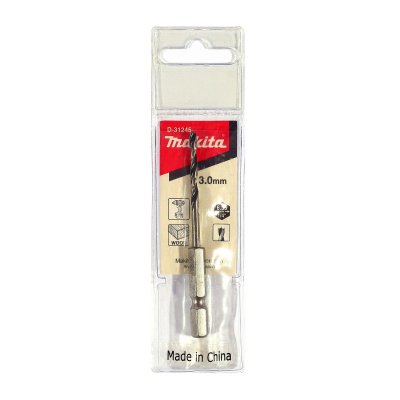 ดอกเจาะไม้ก้านหกเหลี่ยม HEX 1/4 นิ้ว MAKITA รุ่น D-31245 (3-15 มม.)