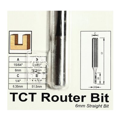 ดอกเร้าเตอร์ STRAIGHT MAKITA รุ่น MP3601B501 ขนาด 6E (1/4") สำหรับเครื่อง 3601B