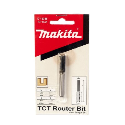ดอกเร้าเตอร์ STRAIGHT MAKITA รุ่น MP3601B502 ขนาด 8E (1/4") สำหรับเครื่อง 3601B