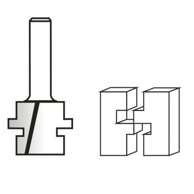 ดอกเร้าเตอร์ตีลิ่มคู่ REVERSIBLE GLUE JOINT BIT MAKITA รุ่น MPD-50223