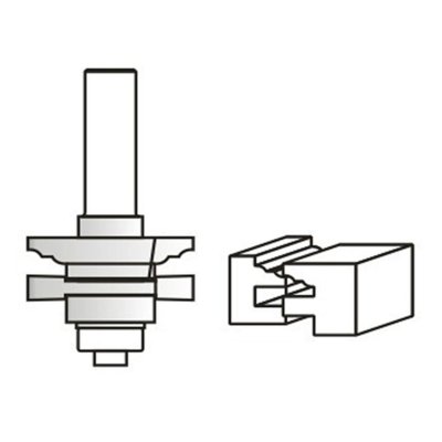 ดอกเร้าเตอร์ตีลิ่มหยัก REVERSIBLE RAIL & STILE BIT MAKITA รุ่น MPD-50201
