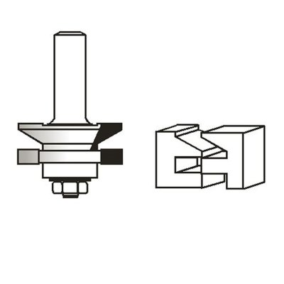 ดอกเร้าเตอร์ตีลิ่มเฉียง REVERSIBLE RAIL & STILE BIT MAKITA รุ่น MPD-50192