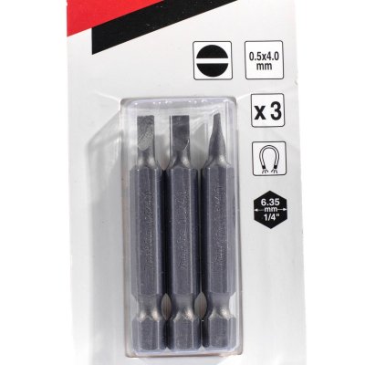 ดอกไขควงปากแบน SL-4.0 MAKITA 50 มม. ชุด 3 ดอก รุ่น MPB-25286