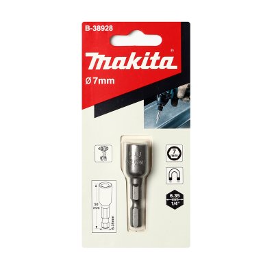 ดอกไขควงหัวลูกบล็อกแม่เหล็ก 7x50MM (M4) MAKITA รุ่น MPB-38928
