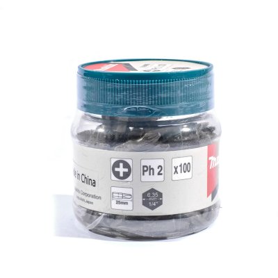 ดอกไขควงแฉก PH-2 MAKITA 25 มม. ชุด 100 ดอก รุ่น MPB-24876