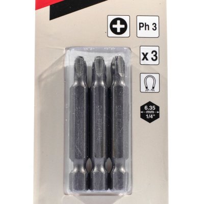 ดอกไขควงแฉก PH-3 MAKITA 50 มม. ชุด 3 ดอก รุ่น MPB-25236
