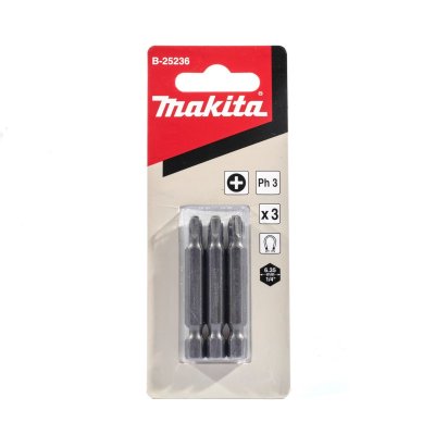 ดอกไขควงแฉก PH-3 MAKITA 50 มม. ชุด 3 ดอก รุ่น MPB-25236