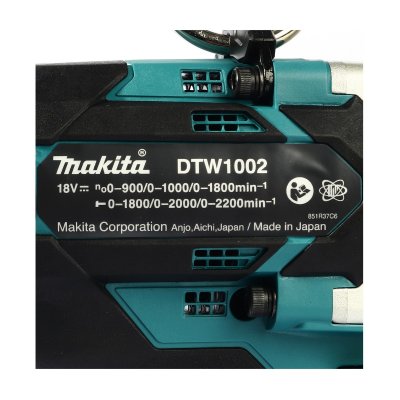 บล๊อกไร้สาย MAKITA 1/2" 18V+สายสะพาย รวมชุดแบต รุ่น DTW1002JX3