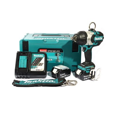 บล๊อกไร้สาย MAKITA 3/4" 18V+สายสะพาย รวมชุดแบต รุ่น DTW1001JX3