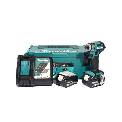 สว่านอิมแพคไร้สาย MAKITA 18V BL (แบตเตอรี่ 5.0Ah x2) รุ่น DTD173RTJ