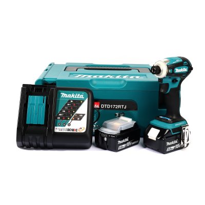 สว่านอิมแพคไร้สาย MAKITA 18V (แบตเตอรี่ 5.0Ah x2) รุ่น DTD172RTJ