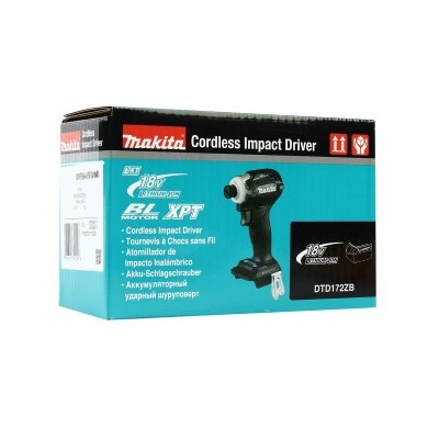สว่านอิมแพคไร้สาย MAKITA 18V สีดำ (ไม่รวมแบตเตอรี่) รุ่น DTD172ZB