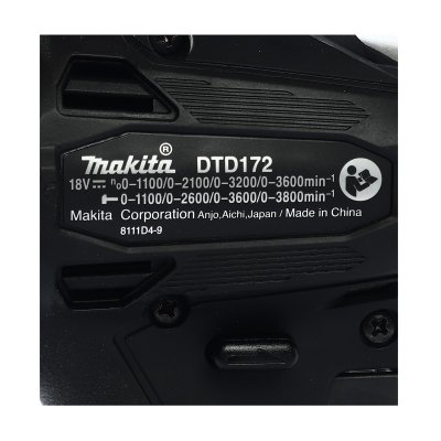 สว่านอิมแพคไร้สาย MAKITA 18V สีดำ (ไม่รวมแบตเตอรี่) รุ่น DTD172ZB