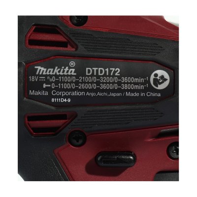 สว่านอิมแพคไร้สาย MAKITA รุ่น DTD172RFAR 18V สีแดง (แบต+กล่อง)