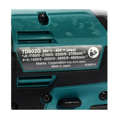 สว่านไขควงกระแทกไร้สาย MAKITA 40V แรงบิด 220 นิวตันเมตร ไม่รวมแบตเตอรี่ รุ่น TD002GZ01