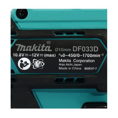 สว่านไขควงไร้สาย MAKITA 12VMAX ตัวเปล่า รุ่น DF033DZ