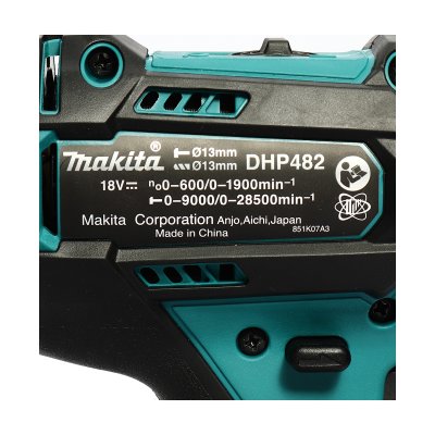 สว่านไร้สายกระแทก 1/2 นิ้ว 18V แบต+อุปกรณ์เสริม MAKITA รุ่น DHP482SFX7