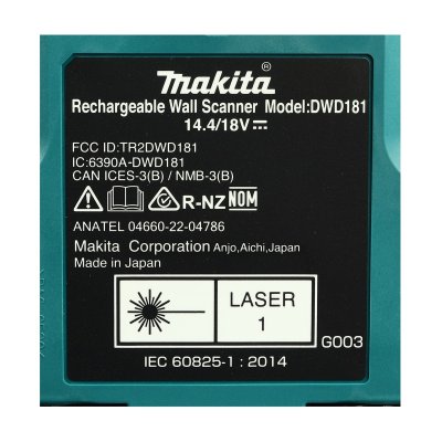 เครื่องสแกนผนังไร้สาย MAKITA 18V รุ่น DWD181ZJ (ไม่รวมแบตเตอรี่-แท่นชาร์จ)