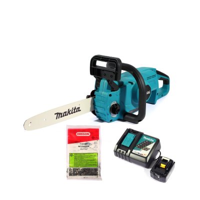 เลื่อยโซ่ไร้สาย MAKITA 11.8นิ้ว 18V ชุดแบต 5Ah+แท่นชาร์จ รุ่น DUC307RTX1