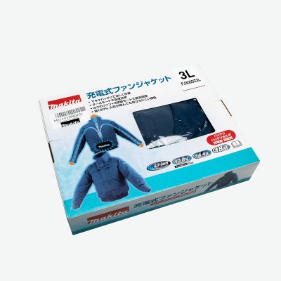 เสื้อแจ็คเก็ตพัดลมไร้สาย MAKITA ผ้าฝ้ายกันไฟ งานเชื่อม-เจียร ไซส์ 3L รุ่น FJ300DZ3L