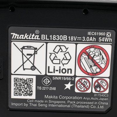 แบตเตอรี่ลิเธียมไอออน 18V 3.0Ah (ไม่มีกล่อง) MAKITA รุ่น BL1830B