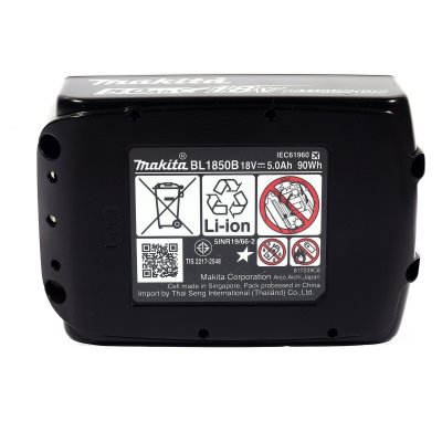 แบตเตอรี่ลิเธียมไอออน 18V 5.0Ah มีไฟบอกระดับ MAKITA รุ่น BL1850B