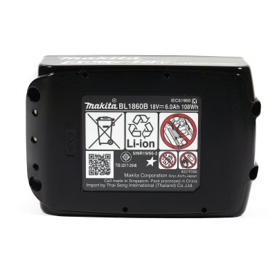 แบตเตอรี่ลิเธียมไอออน 18V 6.0Ah มีไฟบอกระดับ MAKITA รุ่น BL1860B