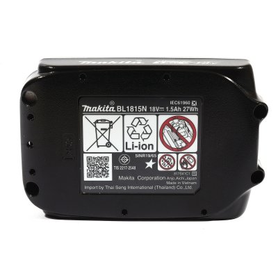 แบตเตอรี่ลิเธียมไอออน MAKITA 18V 1.5AH รุ่น BL1815N (มีกล่อง)