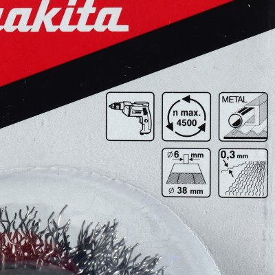 แปรงลวดถ้วยมีแกน MAKITA รุ่น D-39908 ขนาด 38 มม.