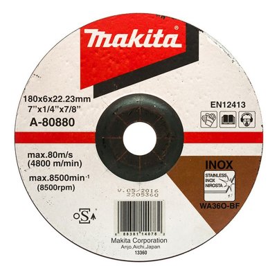 แผ่นเจียรสแตนเลส MAKITA 7X6 มม. WA36N แดง รุ่น MP003450