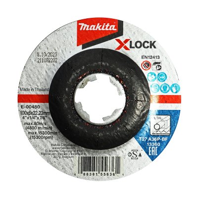 แผ่นเจียรเหล็ก MAKITA 4X6/5X6 มม. มาตรฐานโรงงาน ดำ รุ่น MP003452A