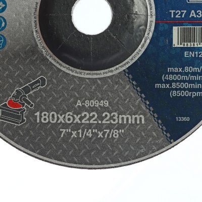แผ่นเจียรเหล็ก MAKITA 7X6 มม. A36P ดำ รุ่น MP003440